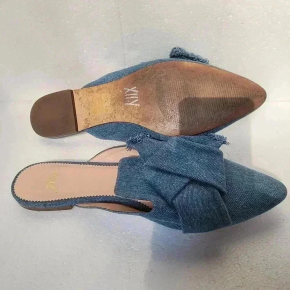J Crew mules blue - Picture 5 of 10
